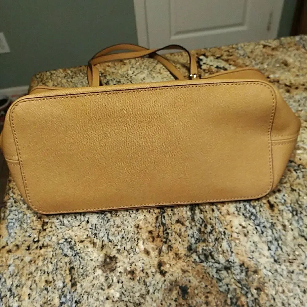 Michael Kors Tan Leather Handbag Large Tote Shopper Bag EUC